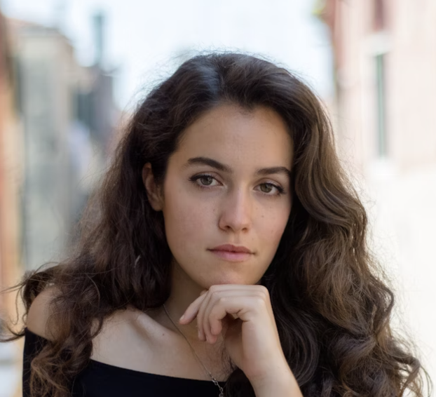 Young woman street portrait photo