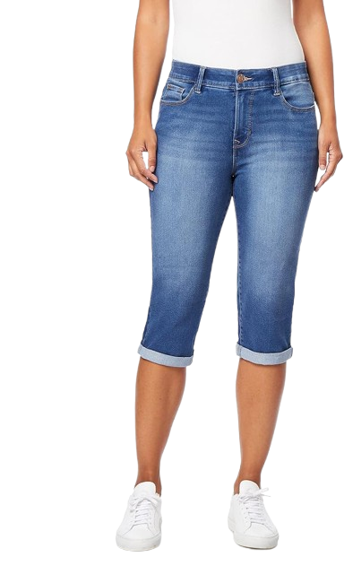 Sculpt 17" Capri for Women Figure Enhancing Stretch Denim