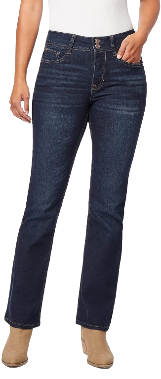 Women's Curvy Bootcut Mid-Rise Jeans 