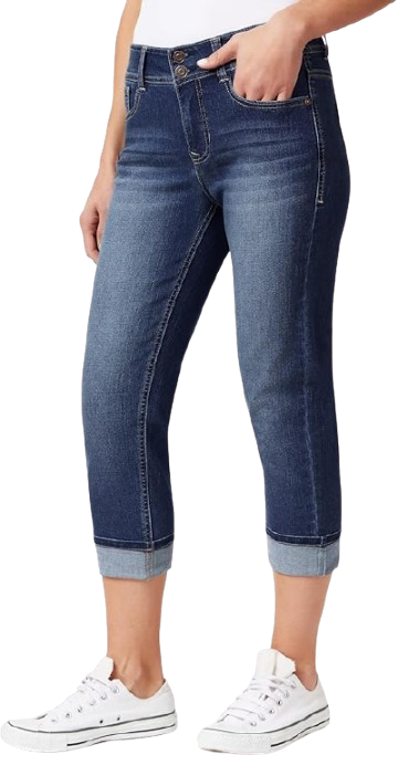 Women's Everflex Curvy Skinny Bling 23.5" Crop Jeans 