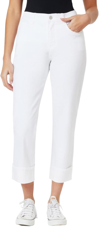 Women's Forever Deep Roll Cuff Ankle High-Rise Jeans 